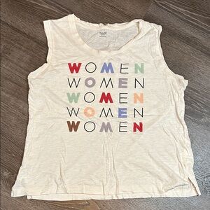 Madewell Cream Multicolor Graphic Muscle Tee
